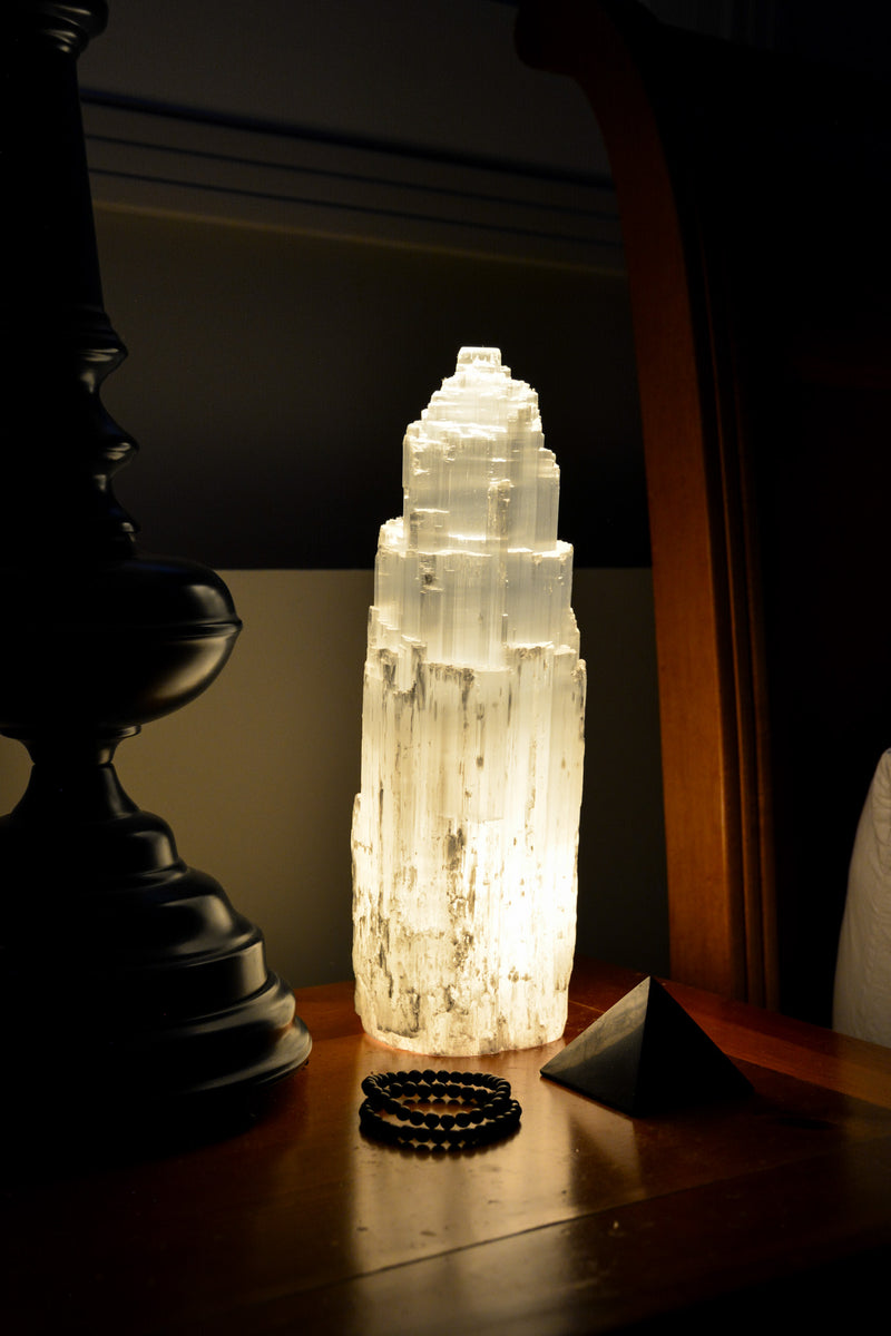 Selenite on sale lamp large