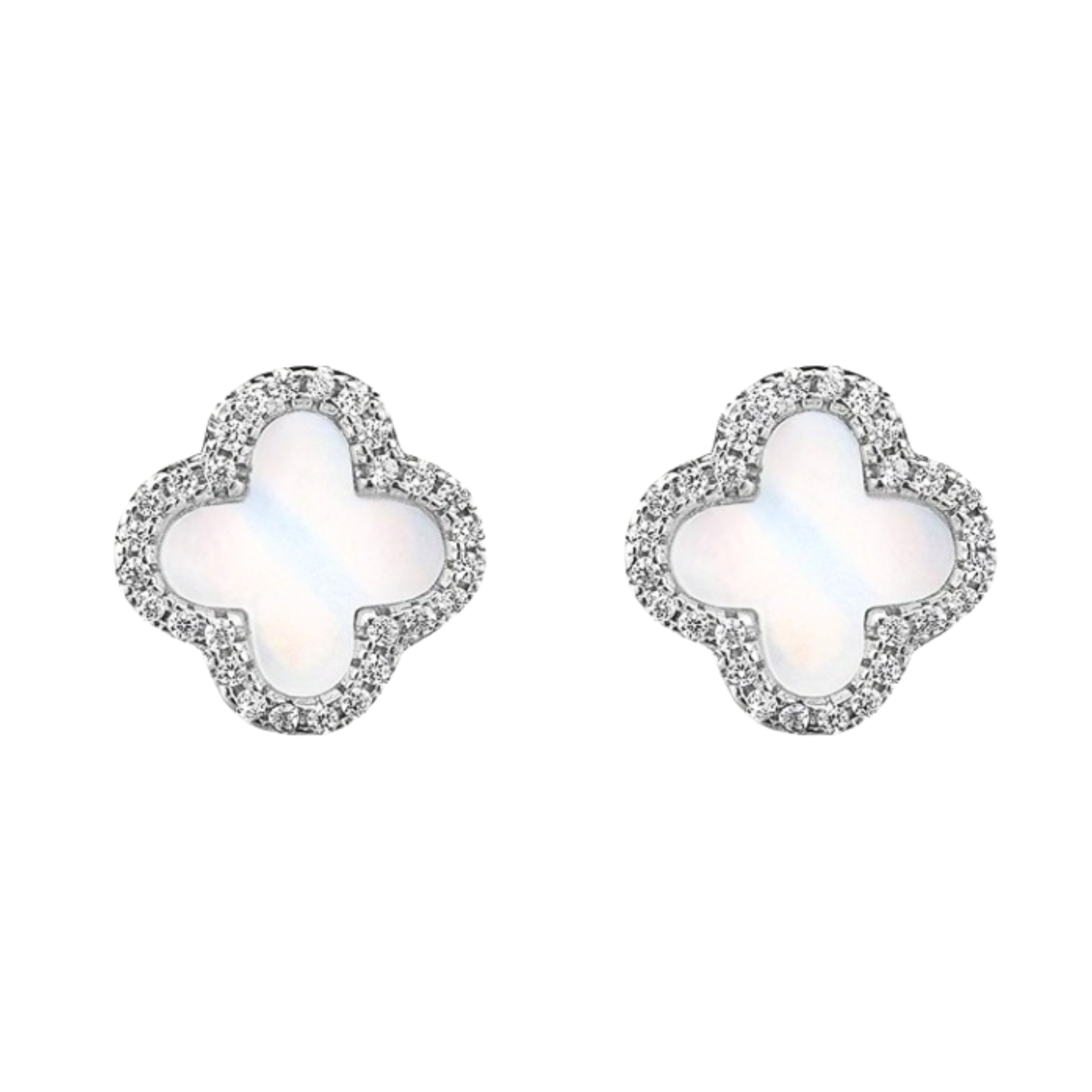 Mother of Pearl Flower Stud Earring