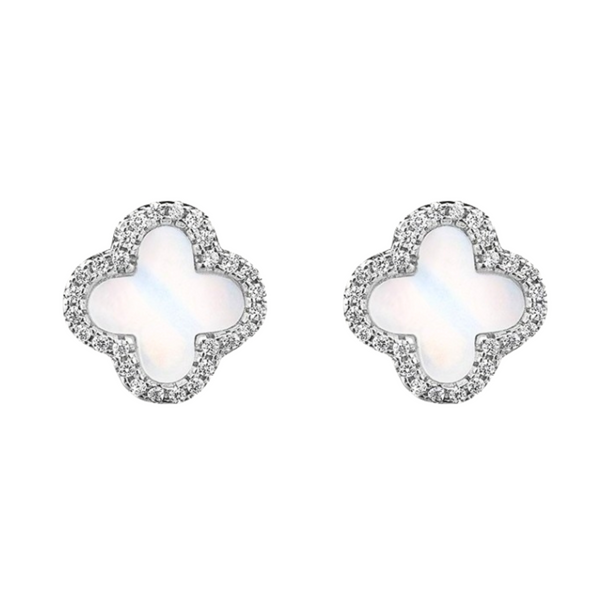 Mother of Pearl Flower Stud Earring