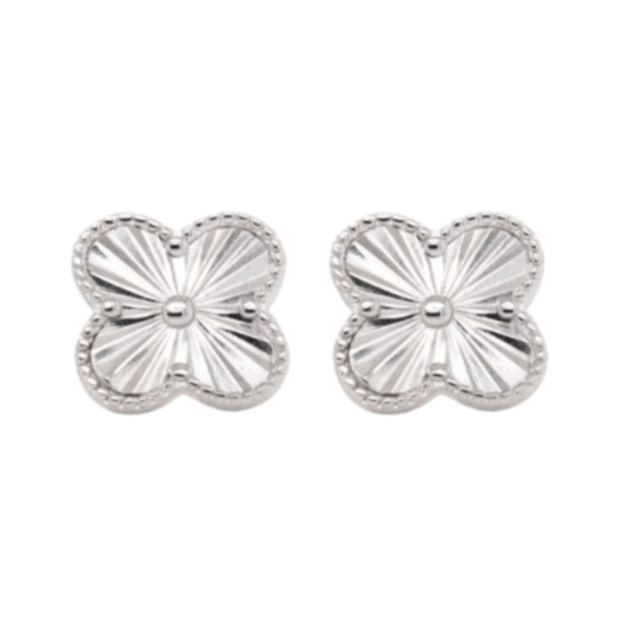 Diamond Cut Flower Earring
