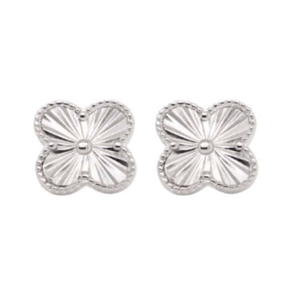 Diamond Cut Flower Earring