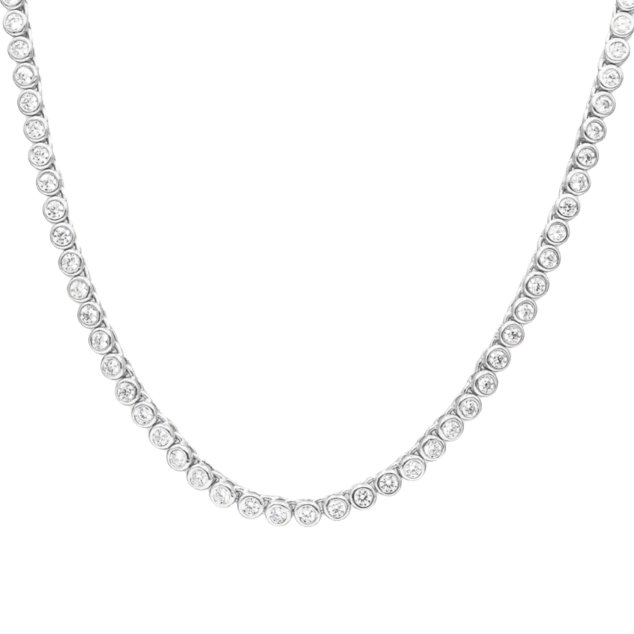 Bezel Set Tennis Necklace