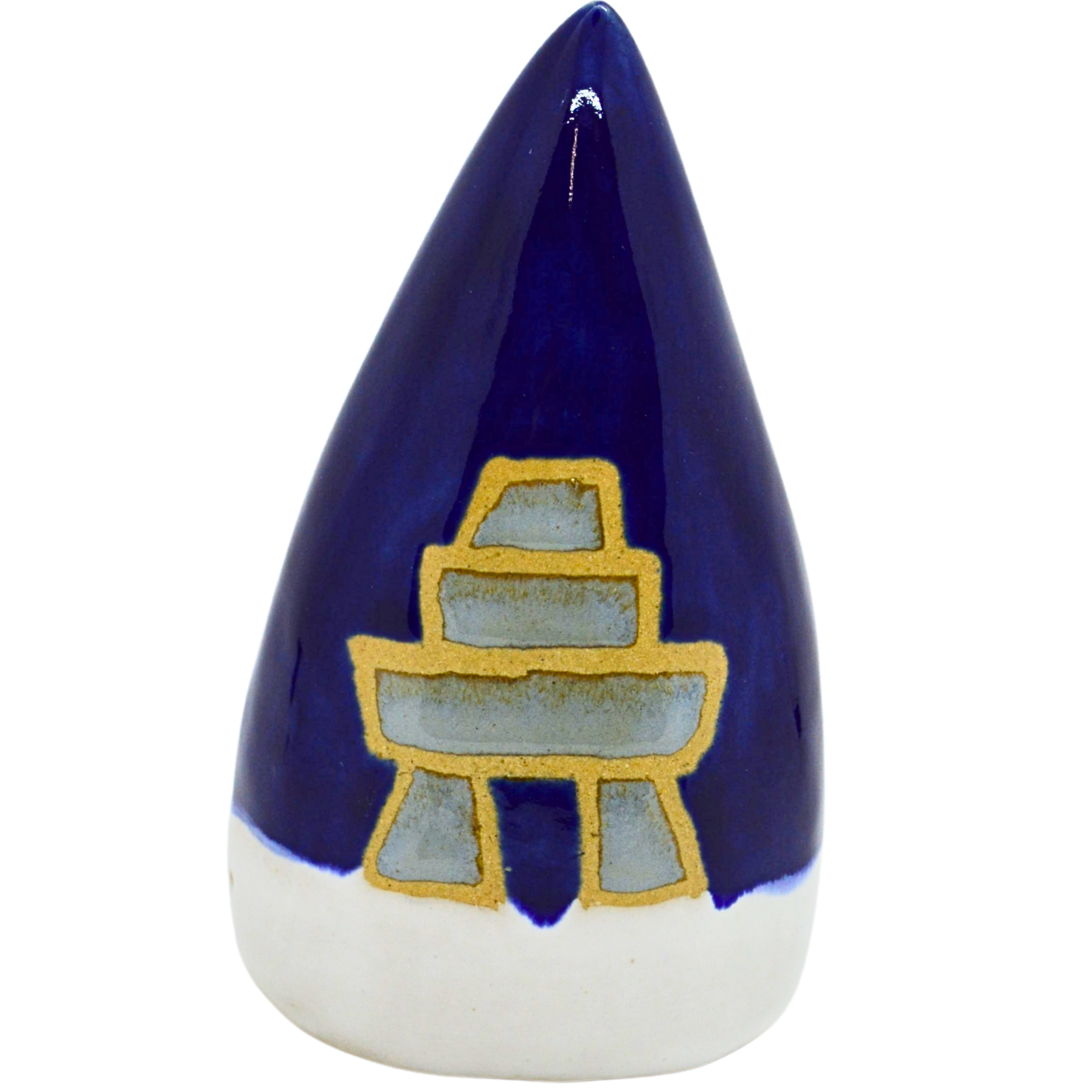 Inukshuk Cone Clay Rattle