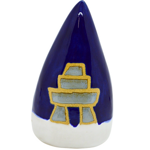 Inukshuk Cone Clay Rattle