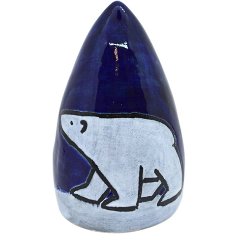 Polar Bear Cone Clay Rattle