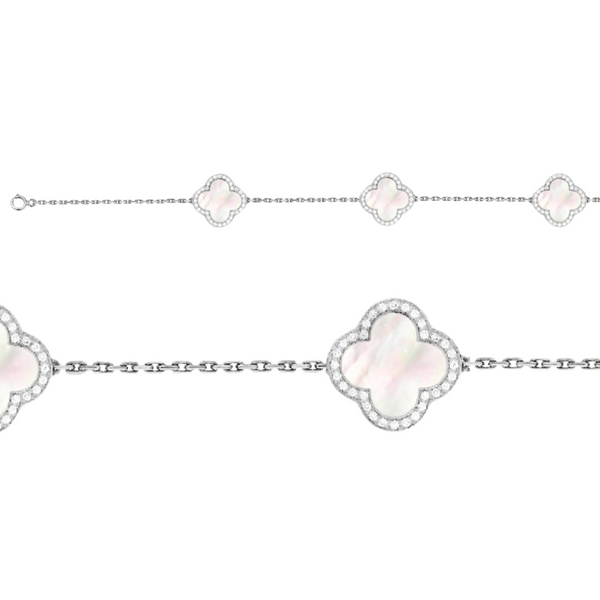 3 Flower Mother of Pearl Bracelet