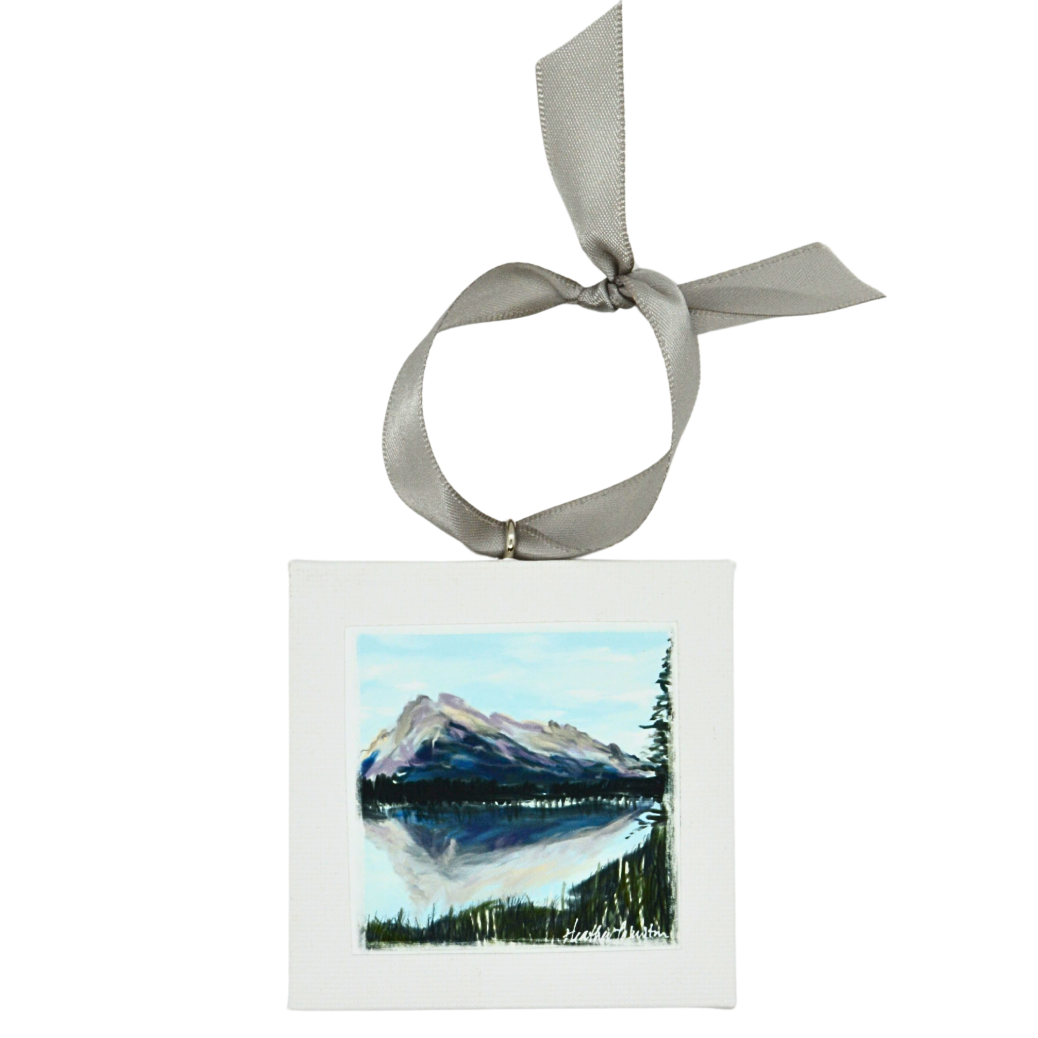 Rundle Mountain Mini Painting Ornament