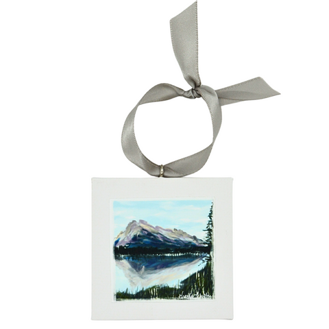 Rundle Mountain Mini Painting Ornament