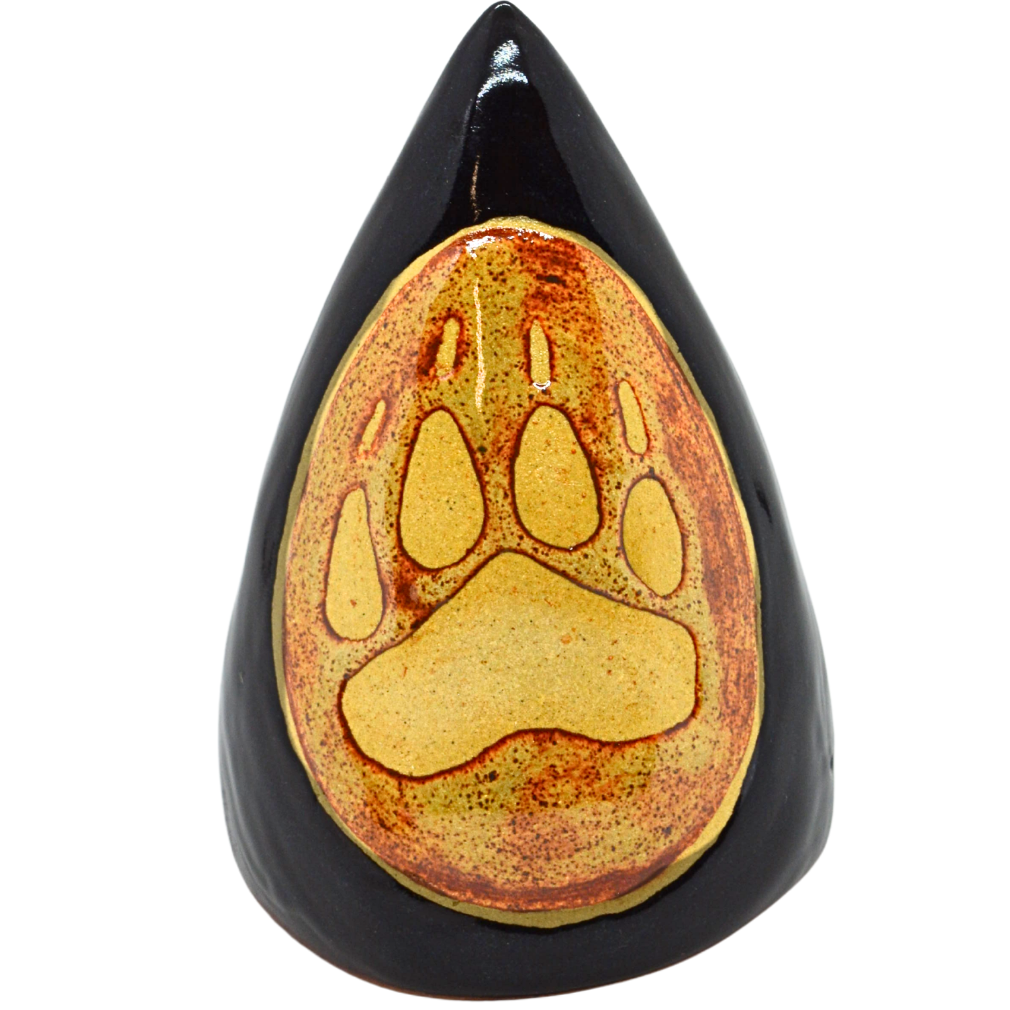 Wolf Paw Cone Clay Rattle