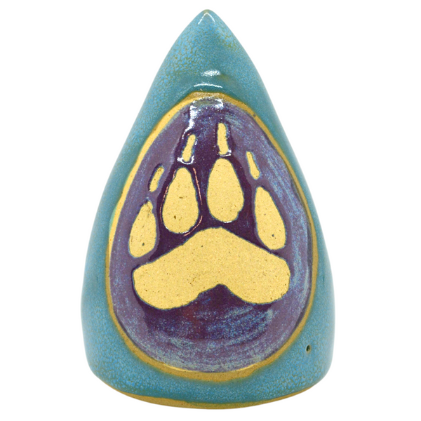 Wolf Paw Cone Clay Rattle