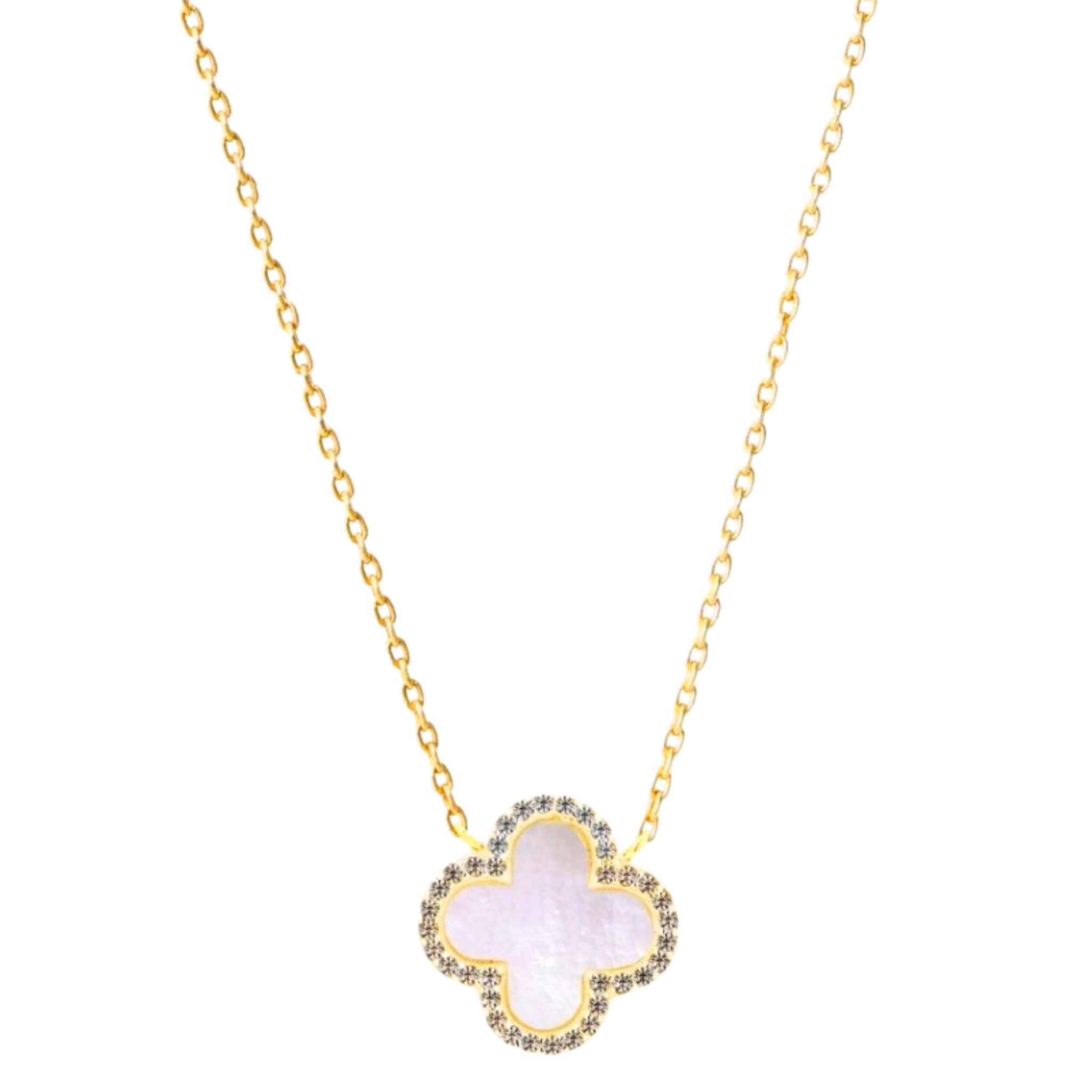 Mother of Pearl Flower Necklace