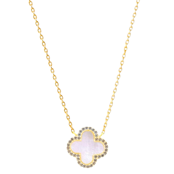 Mother of Pearl Flower Necklace