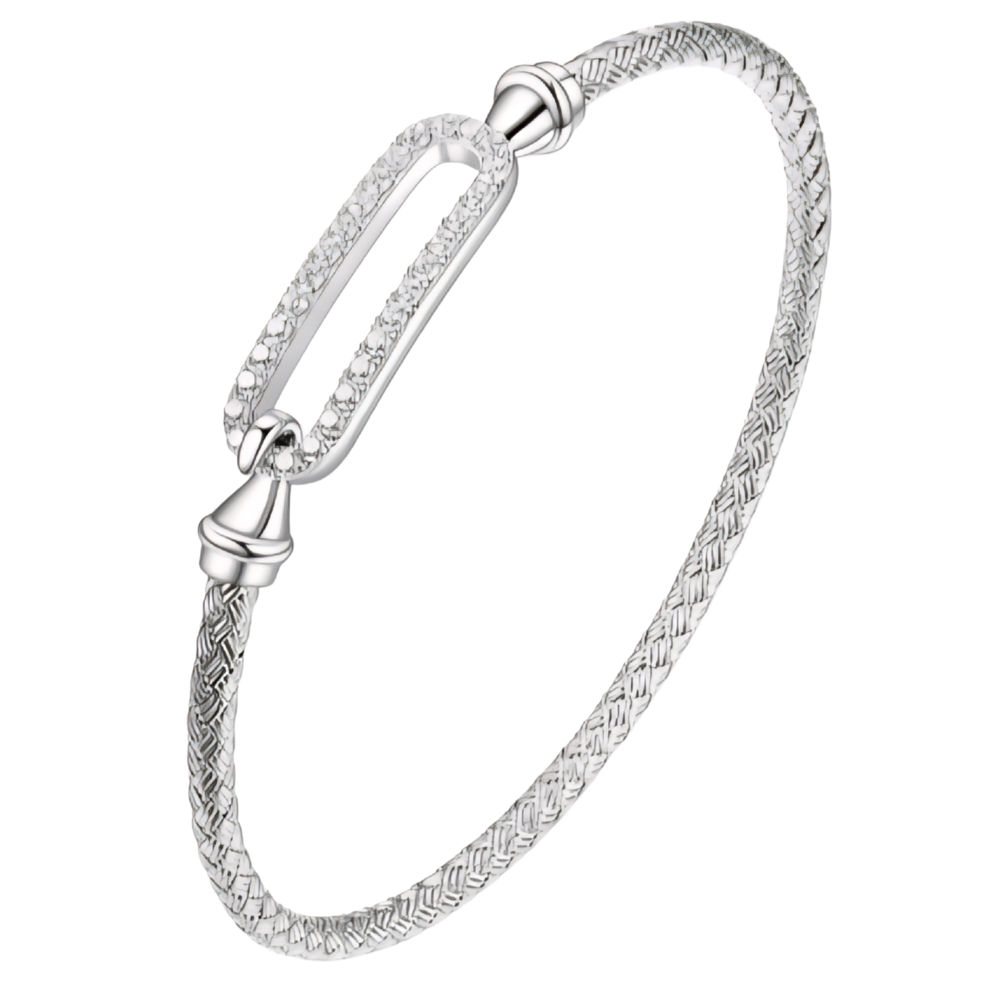 Paperclip Woven Hook Bangle