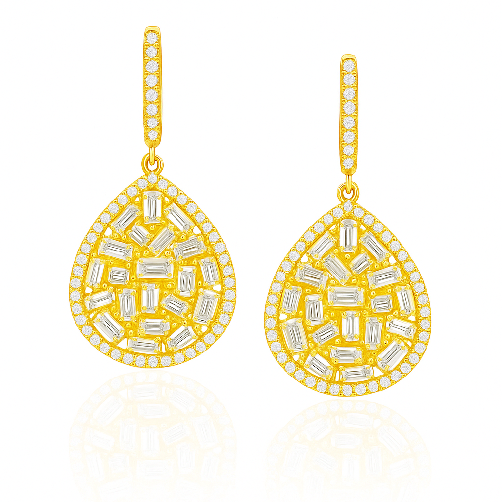 Teardrop Cluster Earrings