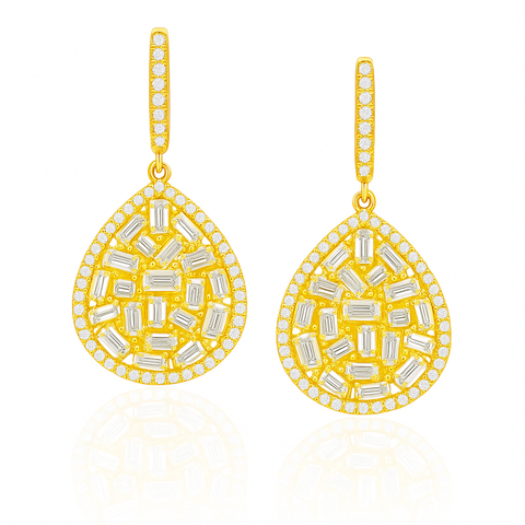 Teardrop Cluster Earrings