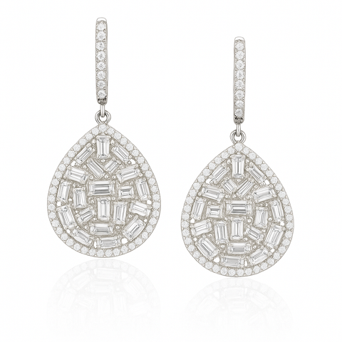 Teardrop Cluster Earrings