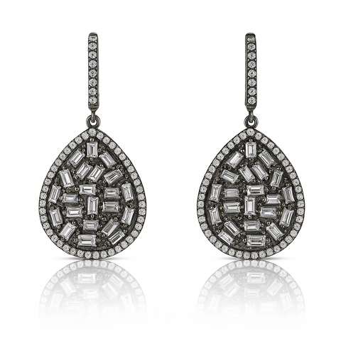 Teardrop Cluster Earrings