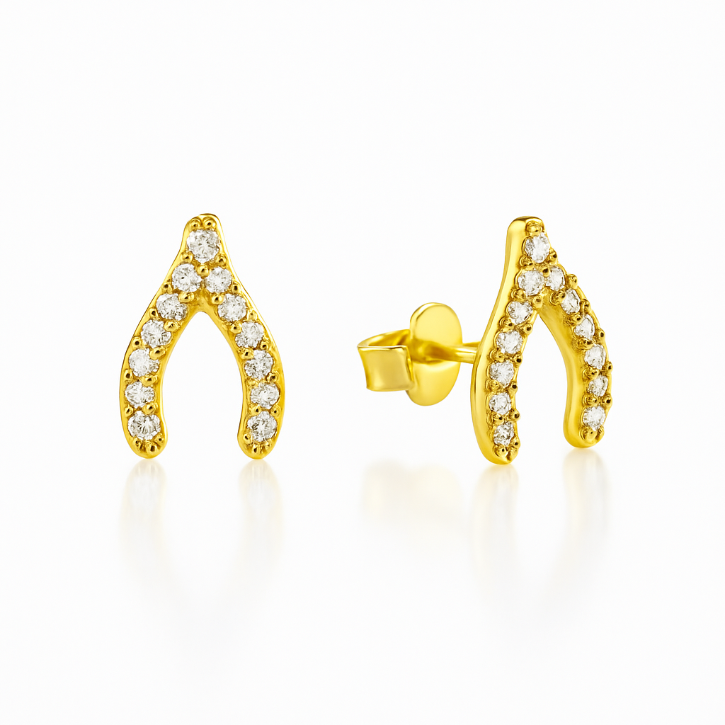 Wishbone Stud Earrings