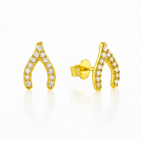 Wishbone Stud Earrings