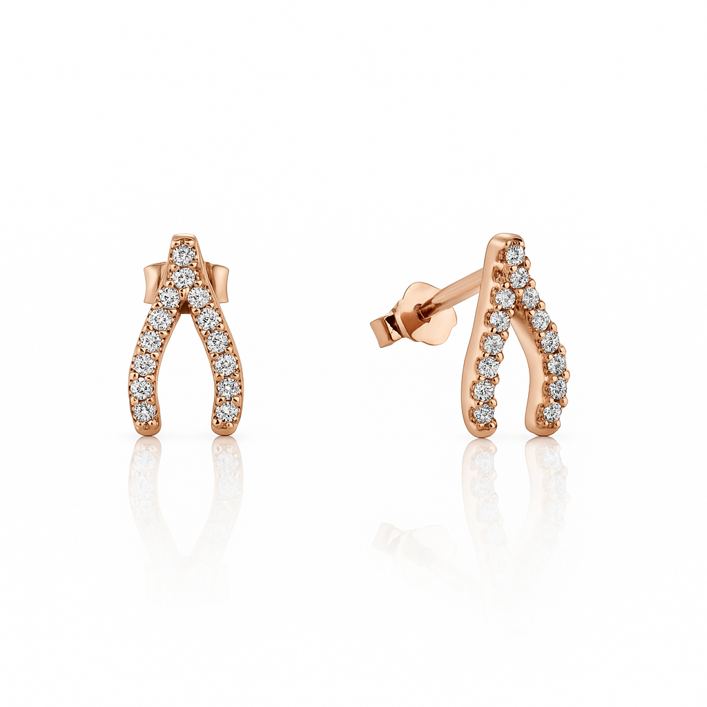 Wishbone Stud Earrings