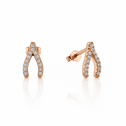Wishbone Stud Earrings