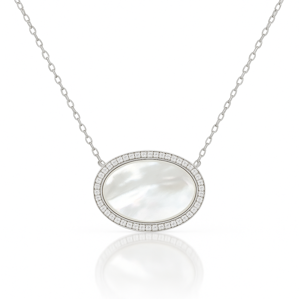 Mother of Pearl Kidney Bean Necklace