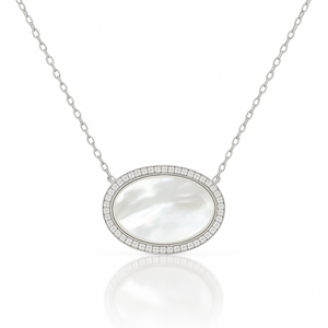 Mother of Pearl Kidney Bean Necklace