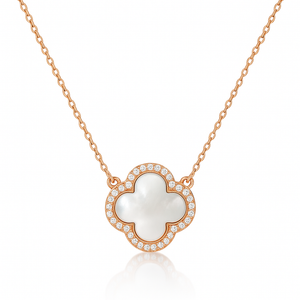 Mother of Pearl Clover Necklace