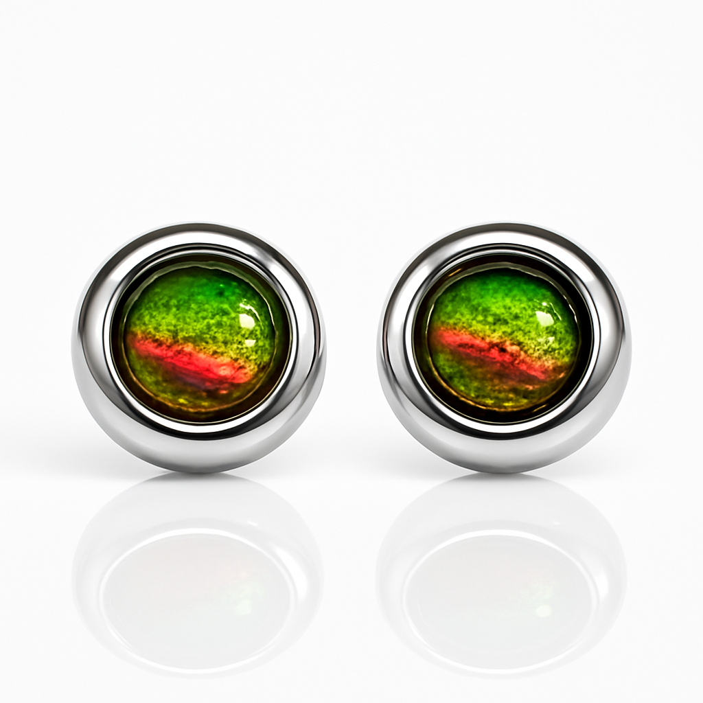 Ammolite Sterling Silver Earrings