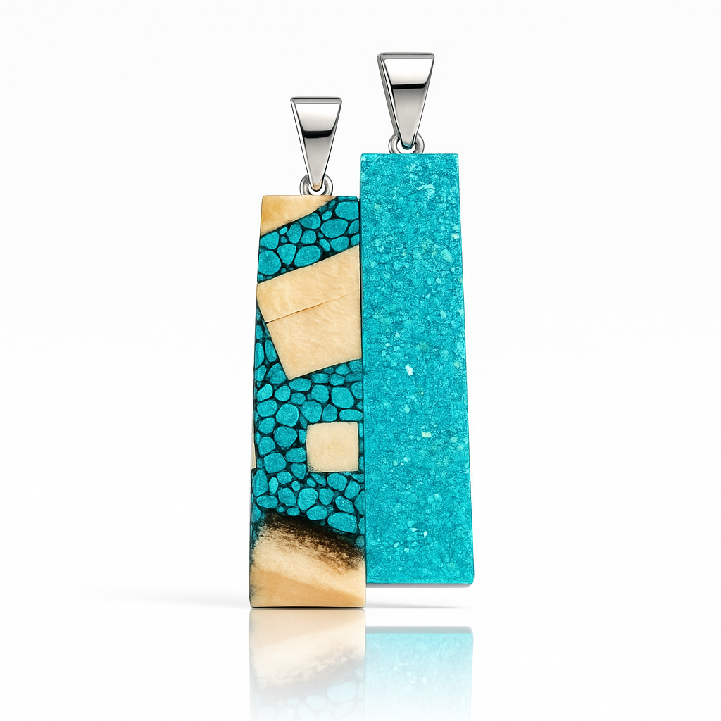Mammoth Ivory Large Rectangle Pendant