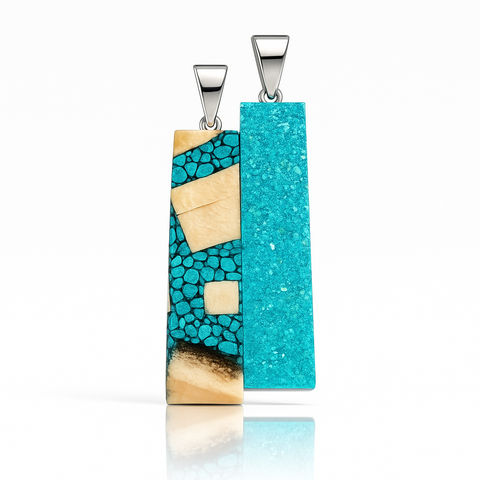 Mammoth Ivory Large Rectangle Pendant