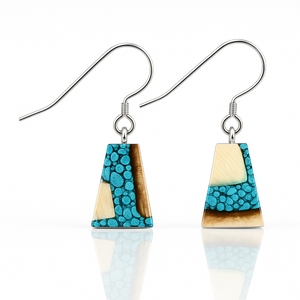 Mammoth Ivory Flare Turquoise Earrings