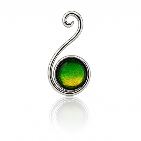 Ammolite Sterling Silver Round Pendant