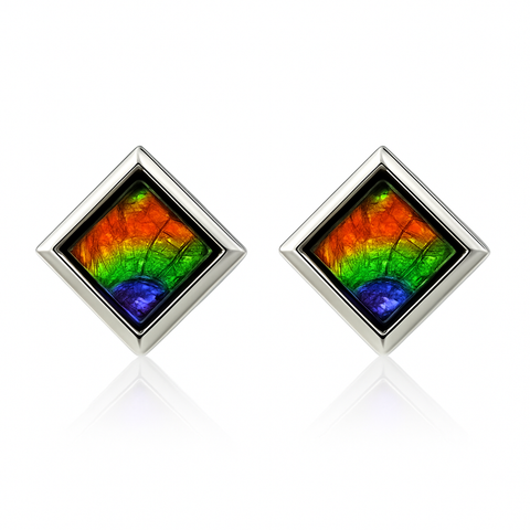 Ammolite Sterling Silver Earrings
