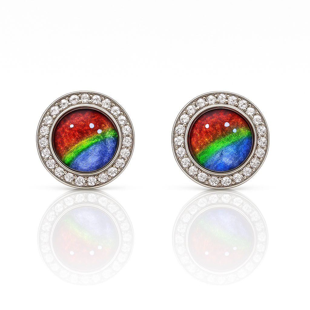 Ammolite Sterling Silver Earrings