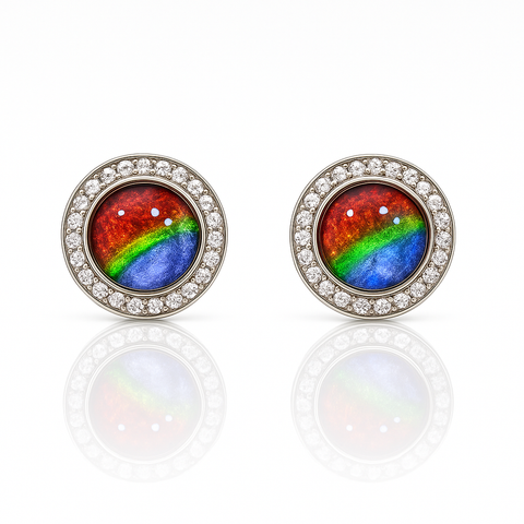 Ammolite Sterling Silver Earrings