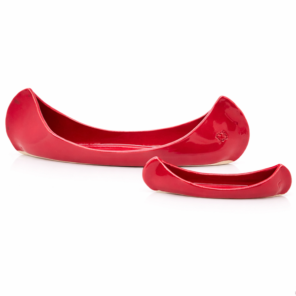 Red Pottery Canoes