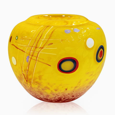 Murrini Folded Rim and Tulip Vase