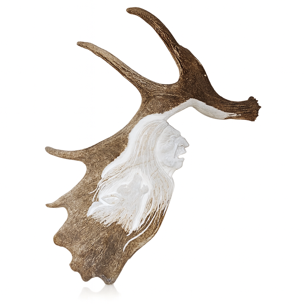 Moose Antler and Chief Carving