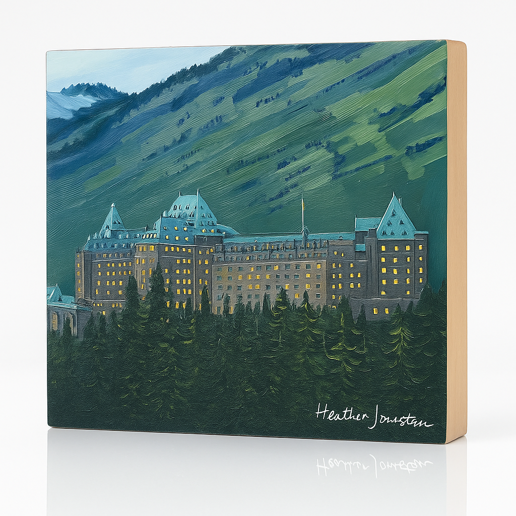 Banff Springs Hotel Painting Art Blocks