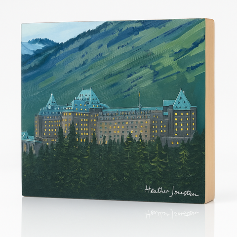 Banff Springs Hotel Painting Art Blocks