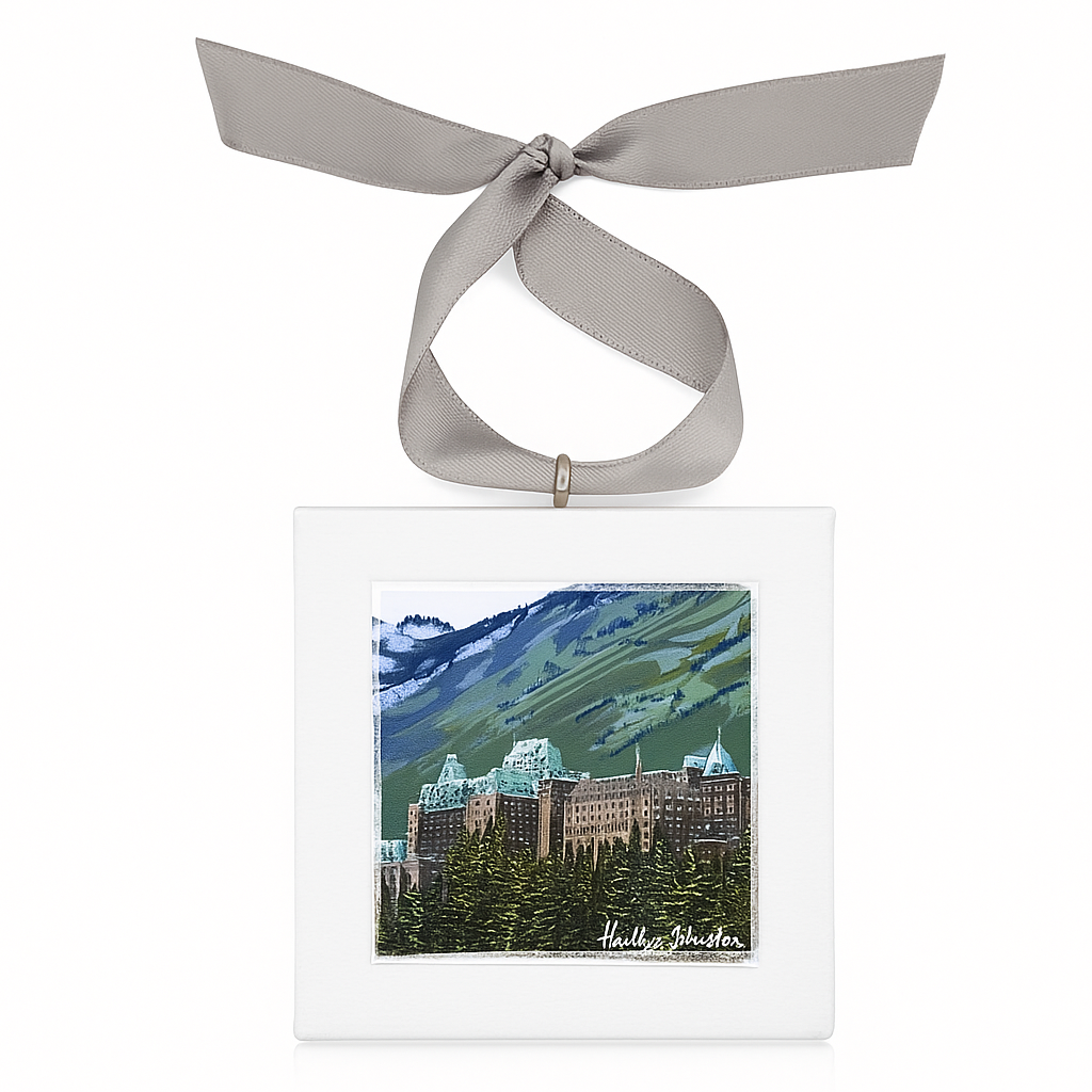 Banff Springs Hotel Mini Painting Ornament