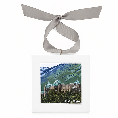 Banff Springs Hotel Mini Painting Ornament