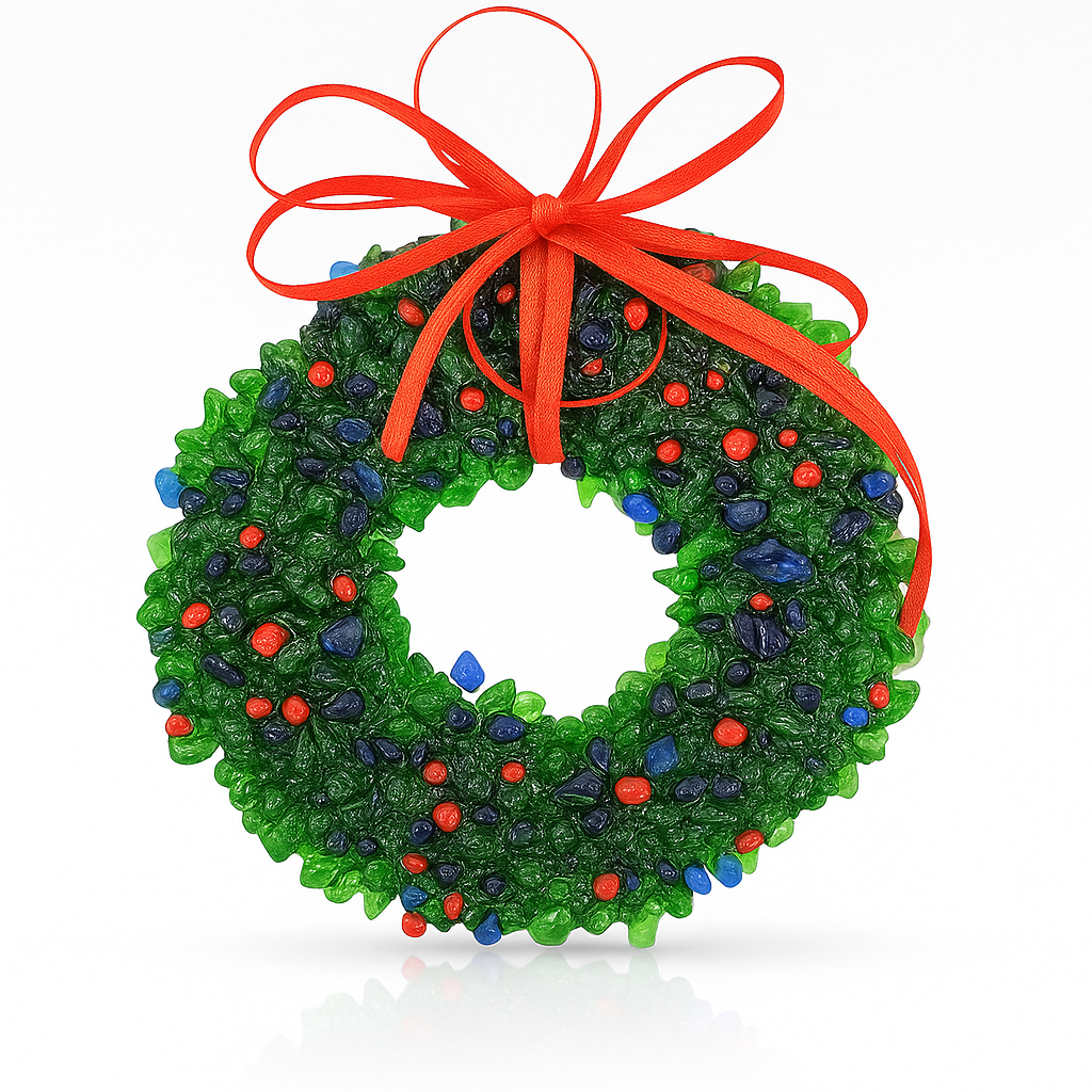 Christmas Candle Wreath Red Berry