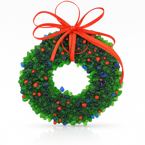 Christmas Candle Wreath Red Berry