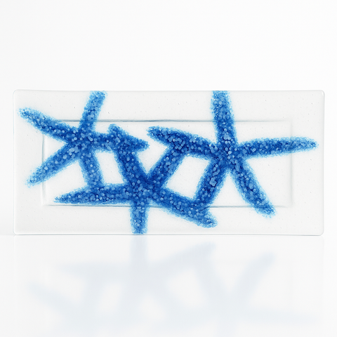 Blue Sea Star Serving Plate