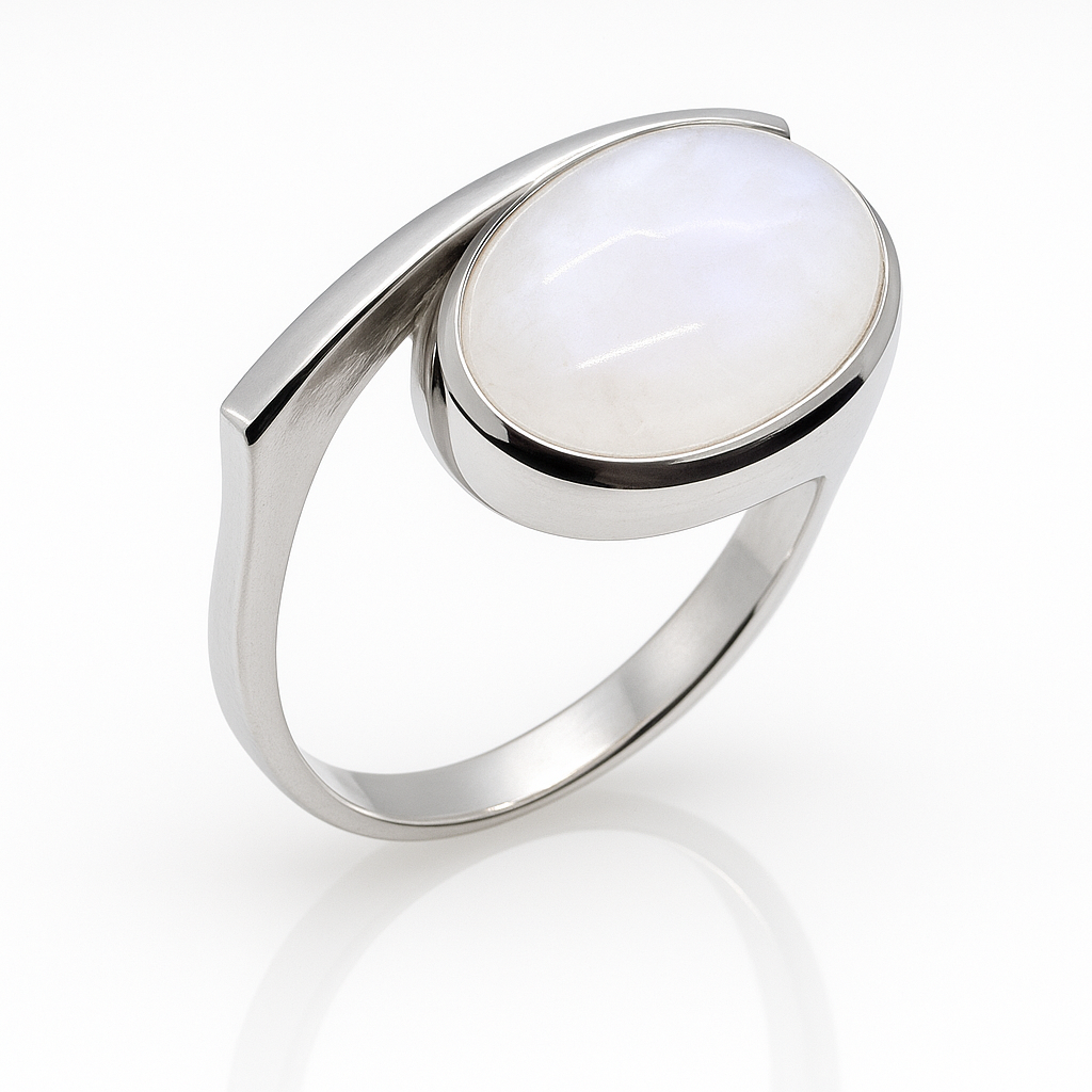 Rainbow Moonstone Ring