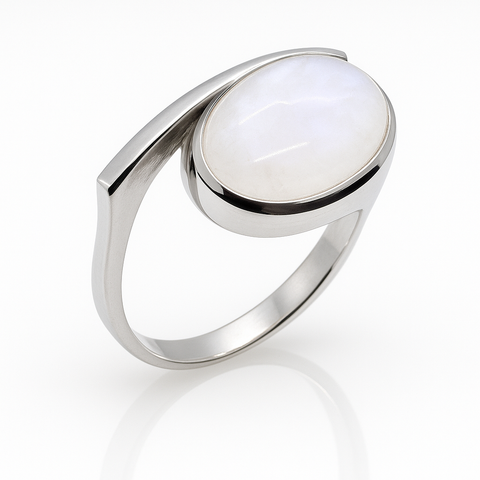 Rainbow Moonstone Ring