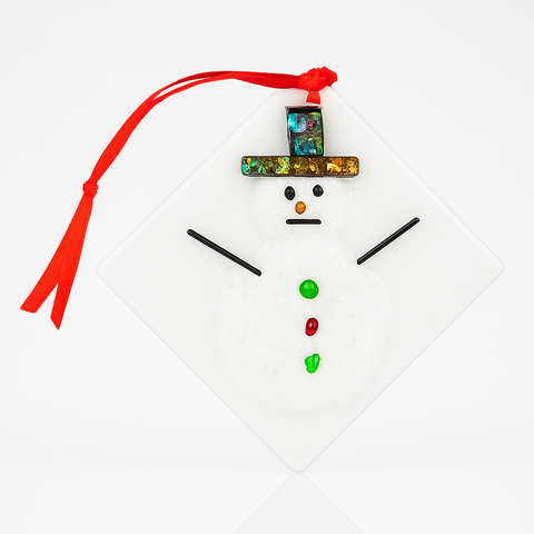 Winter Snowman Party Hat Ornament