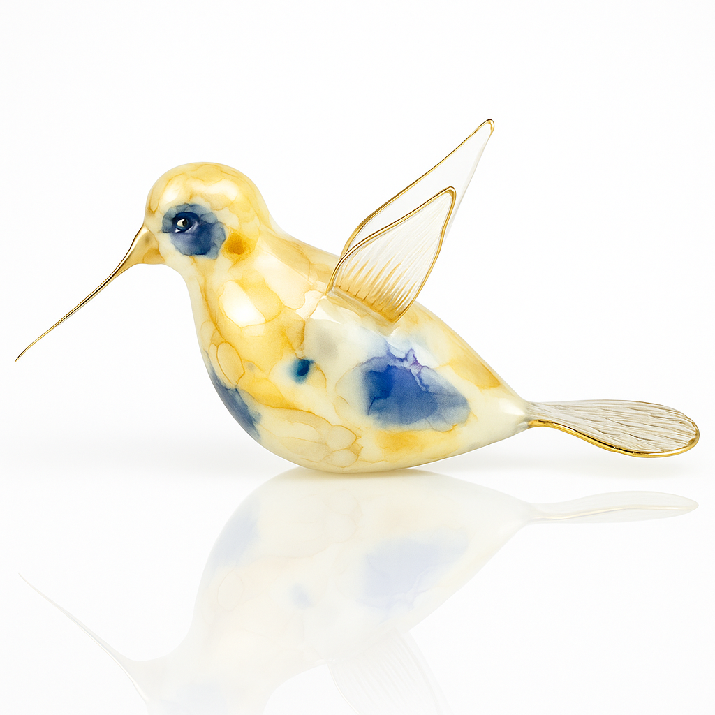 Hummingbird ~ Blue & Yellow